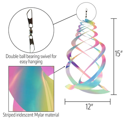 In the Breeze, LLC. - Striped Iridescent Crystal Spinner