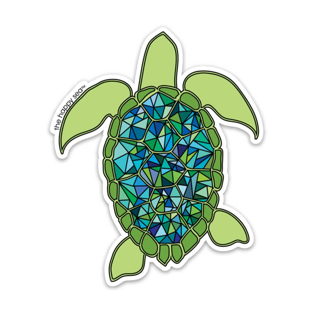 The Happy Sea - 3" Sea Turtle Sticker