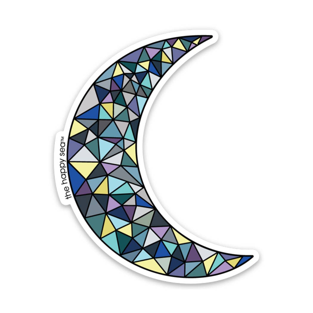 The Happy Sea - 3" Crescent Moon Sticker