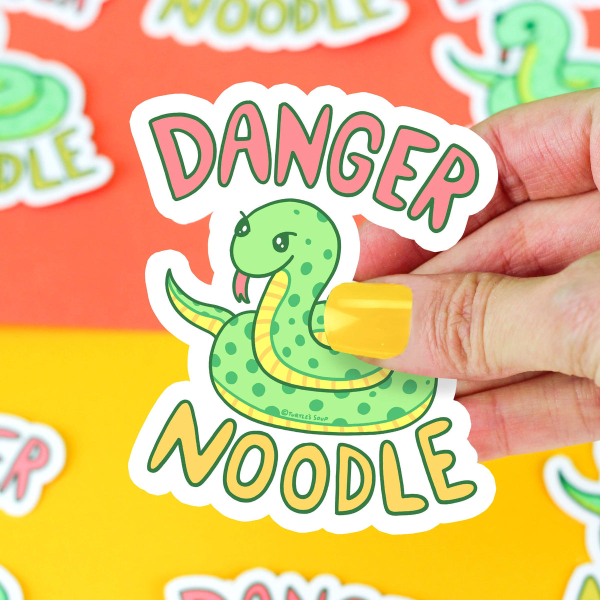 Turtle's Soup - Danger Noodle Snake Vinyl Sticker