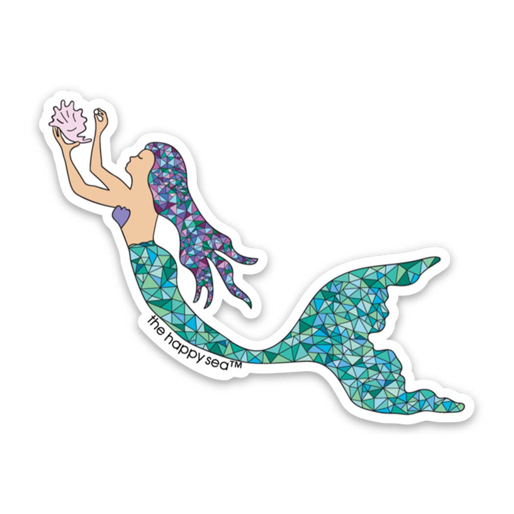 The Happy Sea - 4" Mermaid Sticker
