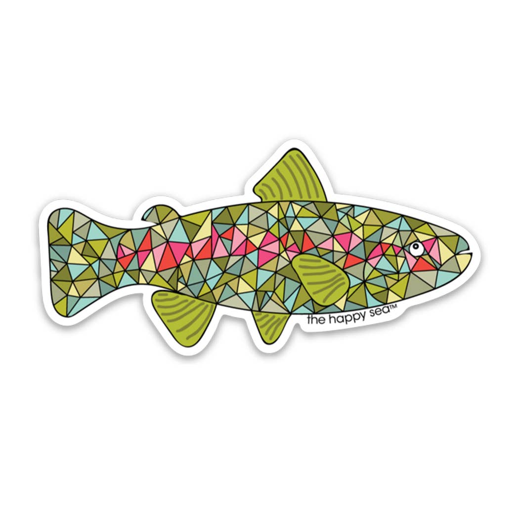 The Happy Sea - 3" Rainbow Trout Sticker