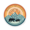 The Happy Sea - 4" Respect The Locals - Mountain Vinyl Sticker